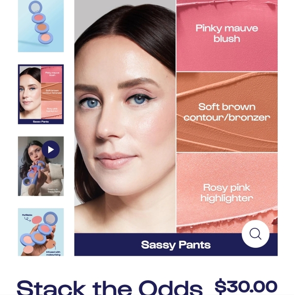 ALLEYOOP Stack the Odds Refillable Multi-use 3 Cream Face Stacker NEW - Picture 4 of 11